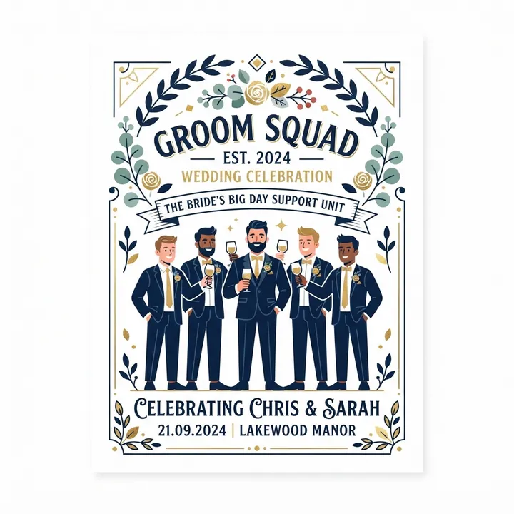 Personalized Groom Squad Wedding Shirt — Design IA