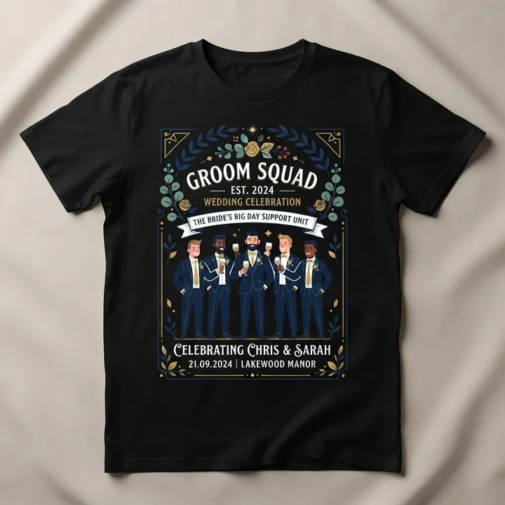 Personalized Groom Squad Wedding Shirt — Votre résultat