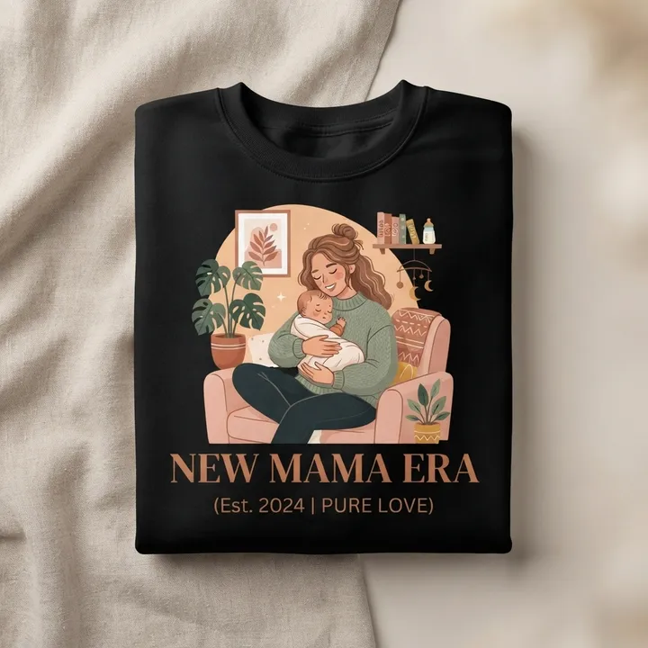 Personalized New Mom Aesthetic Sweatshirt — Seu resultado