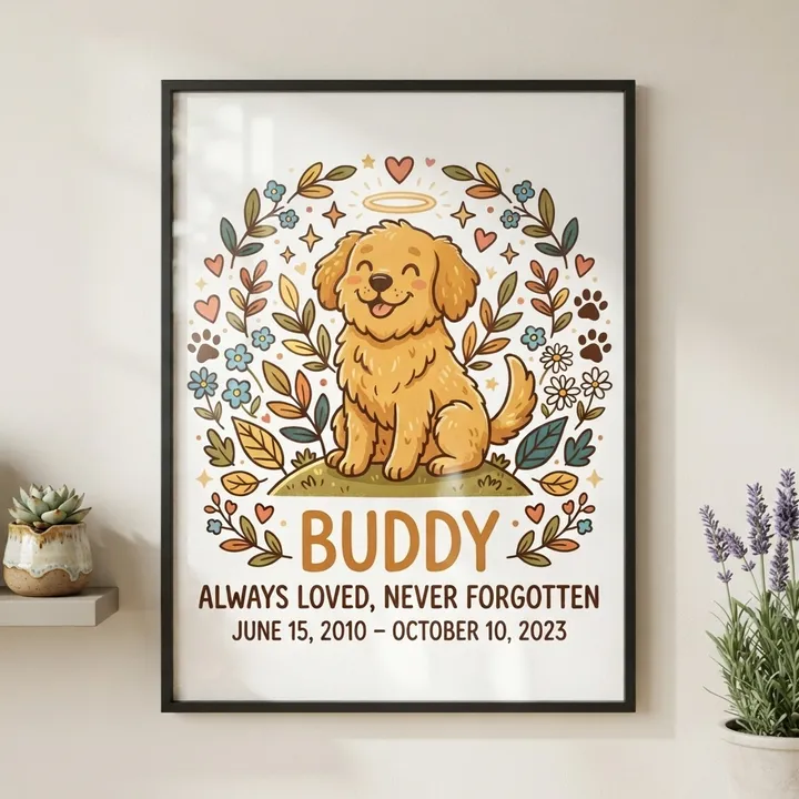 Personalized Pet Memorial Poster — Dein Ergebnis