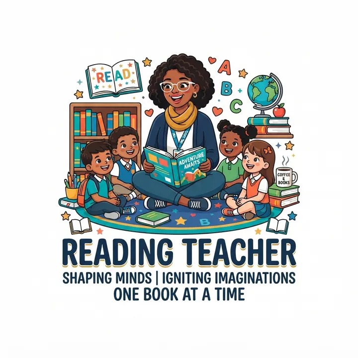 Personalized Reading Teacher Tote — KI-Design