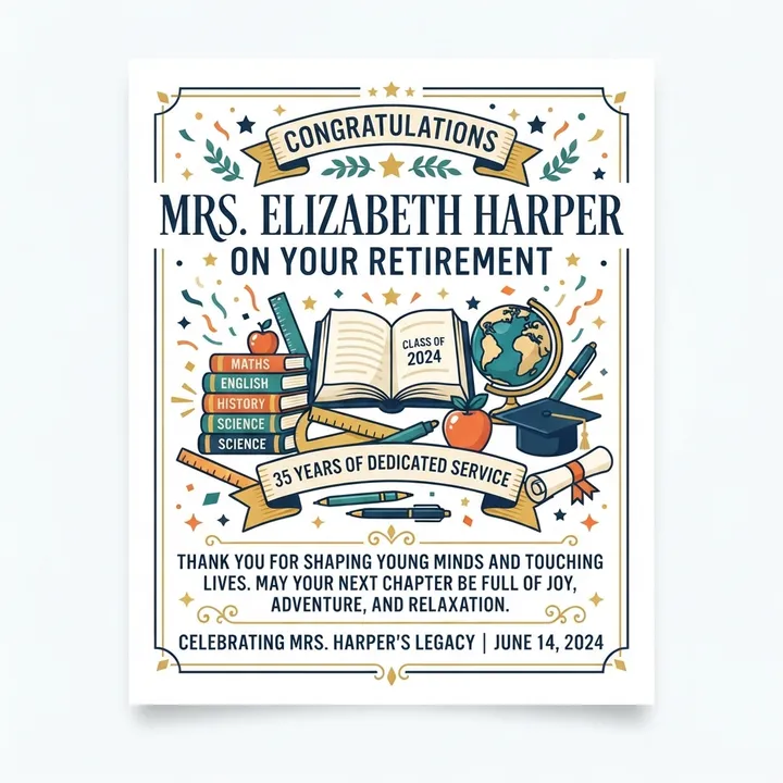 Personalized Retirement Gift For Teacher Mug — Design IA