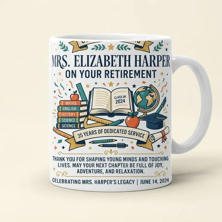 Personalized Retirement Gift For Teacher Mug — Seu resultado